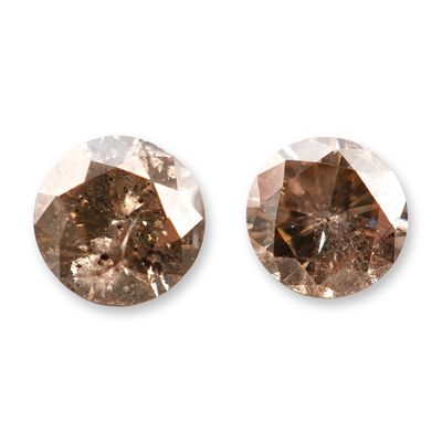 2pc 0.30ctw Champagne Diamonds