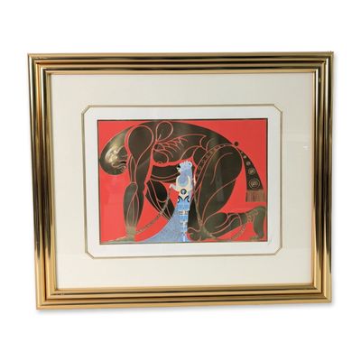 Erte (Romain de Tirtoff, 1892-1990), Embossed serigraph, Samson and Delilah, Signed & Numbered