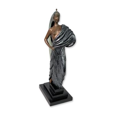 Erte (Russian-French, 1892-1990), Polychrome Bronze Sculpture, Signed & Numbered