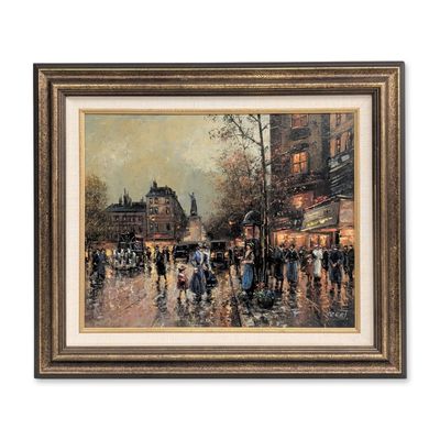 Karoly Szert (Hungarian b. 1955) Oil on Canvas, Parisian Street Scene, Signed