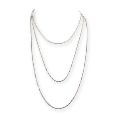 David Yurman Sterling Silver and 14K Yellow Gold 2.7mm Box Chain Necklace