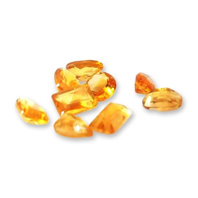9pc Citrine Gemstones in Various Shapes