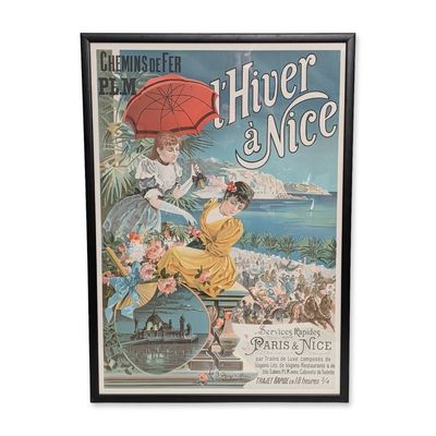 Frederic Hugo Alesi l'Hiver a Nice PLM Railway Poster