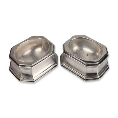 Pair of Crichton Brothers Sterling Silver Trencher Salts