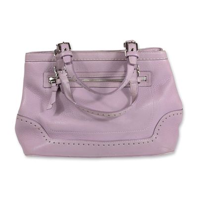 Coach Lavender Hamptons Leather Satchel Handbag