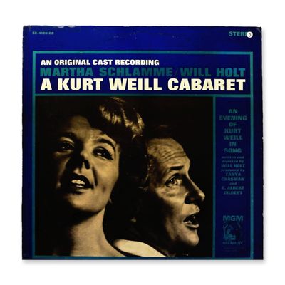 Martha Schlamme and Will Holt A Kurt Weill Cabaret MGM Records SE-4180 OC Stereo Vinyl LP
