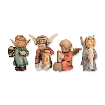 Set of Four Goebel Hummel Porcelain Angels 1984 - 1992 Figurines