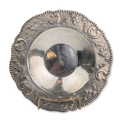Latin American Repousse 900 Plata Fina Silver Bowl