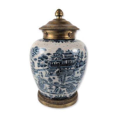 United Wilson Blue and White Porcelain Jar