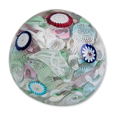 John Schneider 1981 Art Glass Scramble Paperweight