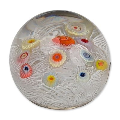 Strathearn Scottish Art Glass Millefiori Paperweight Doorknob