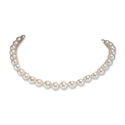 Cultured Pearl Necklace with Sterling Silver Clasp