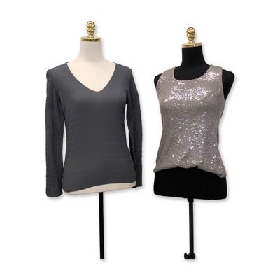 Two Giorgio Armani Italian Designer Tops