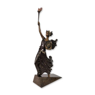 Erte (Russian/French, 1892-1990), Polychrome Bronze Sculpture, Liberty, Signed & Numbered