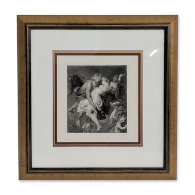 Johann Sonnenleiter (Austrian, 1825-1907), Engraving on Paper, Boreas Carrying Off Orithyia