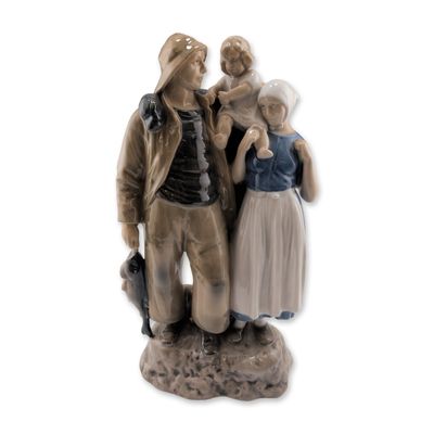Bing and Grondahl Axel Locher Fishermans Family Porcelain Group