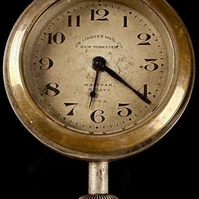 Sale Photo Thumbnail #25: Waltham 8-Day Automobile Dash Clock for J.F. O'Brien Mfg. Co. New York City circa 1919