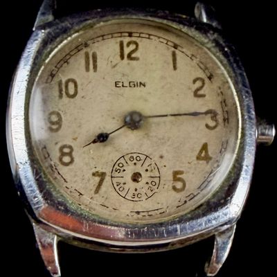 Sale Photo Thumbnail #30: Vintage Elgin Cushion Case Manual Wind Wristwatch