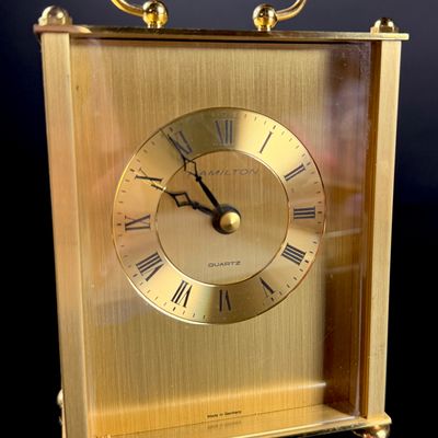 Sale Photo Thumbnail #92: Hamilton Brass Quartz Carriage Clock West Germany