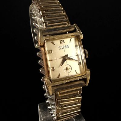 Sale Photo Thumbnail #88: Vintage Gruen Veri-Thin 10kt Gold Filled Manual Wind Wristwatch Ref 435-672