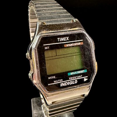 Sale Photo Thumbnail #160: Timex Classic Digital Indiglo Watch with Expanding Bracelet, Reference 555 U0, Needs a Battery