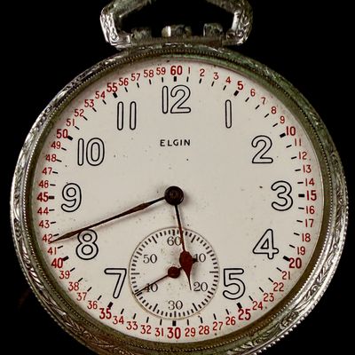 Sale Photo Thumbnail #16: Elgin Size 12 Open Face Pocket Watch with Montgomery Dial