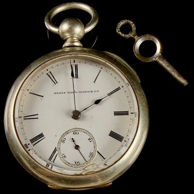 Sale Photo Thumbnail #7: Antique Elgin National Watch Co G M Wheeler 18 Size Key Wind Pocket Watch
