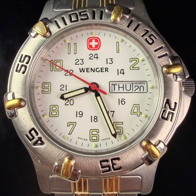 Sale Photo Thumbnail #135: Wenger Swiss Military Two-Tone Day-Date Wristwatch Ref 096.0685