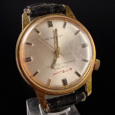 Sale Photo Thumbnail #103: Newport Ultra High Frequency Electric West German Wristwatch Caliber 25