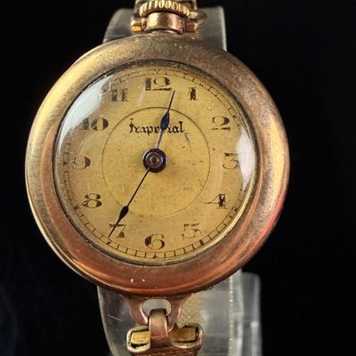 Sale Photo Thumbnail #176: Imperial Ladies Gold Filled Manual Wind Mesh Bracelet Wristwatch