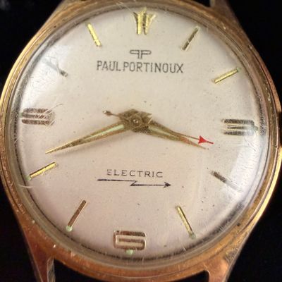Sale Photo Thumbnail #93: Paul Portinoux Electric Electro-Mechanical 14 Jewel Men's Wristwatch