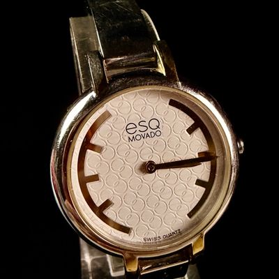 Sale Photo Thumbnail #134: Ladies ESQ Movado Two-Tone Stainless Steel Bangle Watch ES.43.3.20.5638
