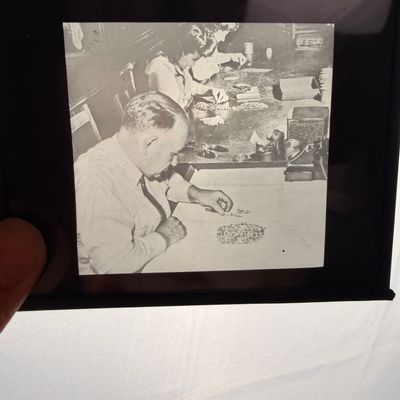 Sale Photo Thumbnail #189: A Set of Five Vintage Silver Gelatin Glass Lantern Slides Depicting Industrial Processing
