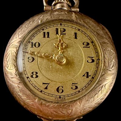 Sale Photo Thumbnail #10: Lotus Watch Co. Swiss 15 Jewel Pendant Pocket Watch in Wadsworth Gold Filled Case