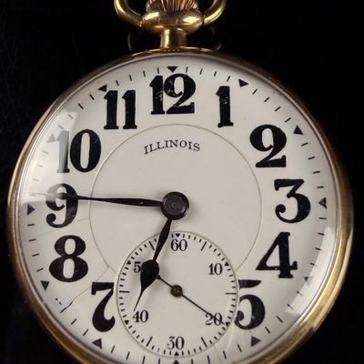 Sale Photo Thumbnail #68: Illinois Watch Co. Bunn Special 21 Jewel Railroad Grade Pocket Watch Size 16s Does Not Run