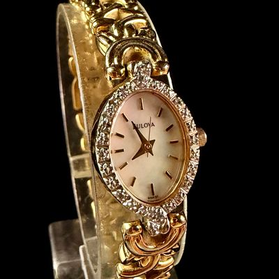 Sale Photo Thumbnail #138: Bulova Ladies Diamond Collection Quartz Dress Watch Reference 98R51
