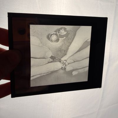 Sale Photo Thumbnail #198: A Set of Five Silver Gelatin Glass Lantern Slides Documenting the Diamond Industry