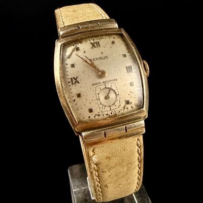 Sale Photo Thumbnail #78: Vintage Benrus Model AR15 Tonneau Wristwatch 17 Jewels Does Not Run