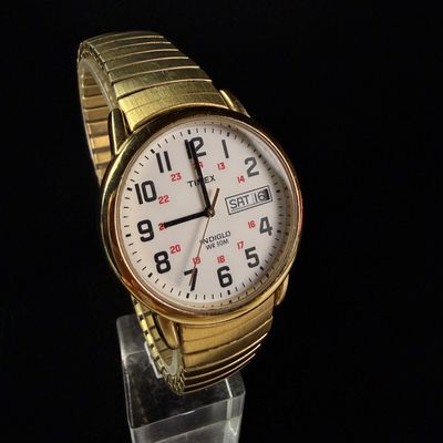 Sale Photo Thumbnail #125: Timex Men's Indiglo Easy Reader Day-Date Quartz Wristwatch T20471