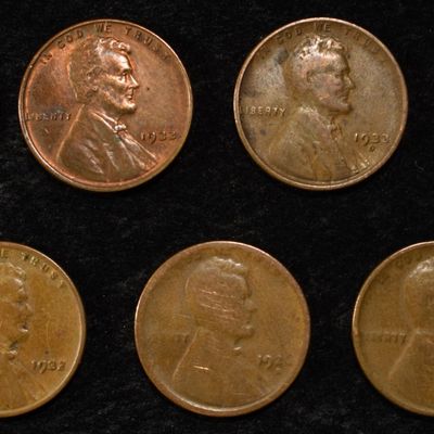 Sale Photo Thumbnail #144: 7 NICE EARLY SEMIKEY WHEAT CENTS