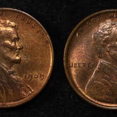 Sale Photo Thumbnail #362: 1909 & 1909 VDB LINCOLN CENTS CH BU RB