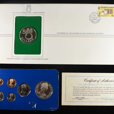 Sale Photo Thumbnail #239: 1978 PROOF SET & 1977 $5 SOLOMAN ISLAND PROOF COIN