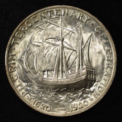Sale Photo Thumbnail #116: 1920 PILGRIM COMMEM HALF DOLLAR CH/GEM BU