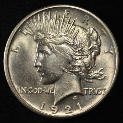 Sale Photo Thumbnail #82: 1921 PEACE DOLLAR CH BU