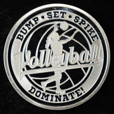 Sale Photo Thumbnail #413: VOLLEYBALL 1 OZ .999 SILVER ROUND