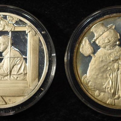 Sale Photo Thumbnail #419: (2) 1 OZ 90% STERLING SILVER ROUNDS