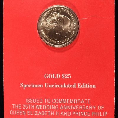 Sale Photo Thumbnail #437: 1972 CAYMAN ISLANDS $25 GOLD