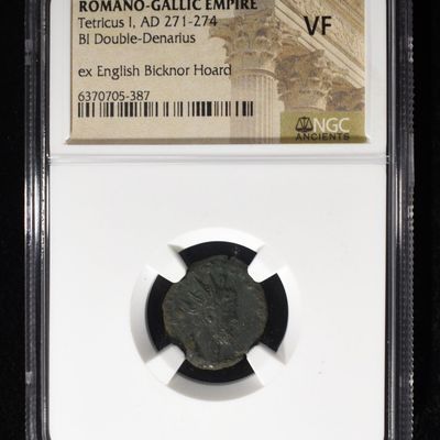 Sale Photo Thumbnail #200: TETRICUS I, AD 271-274 BI DOUBLE-DENARIUS NGC VF