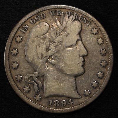 Sale Photo Thumbnail #41: 1894 BARBER HALF DOLLAR FINE