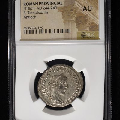 Sale Photo Thumbnail #195: AD 244-249 PHILIP I ROMAN PROVINCIAL NGC AU